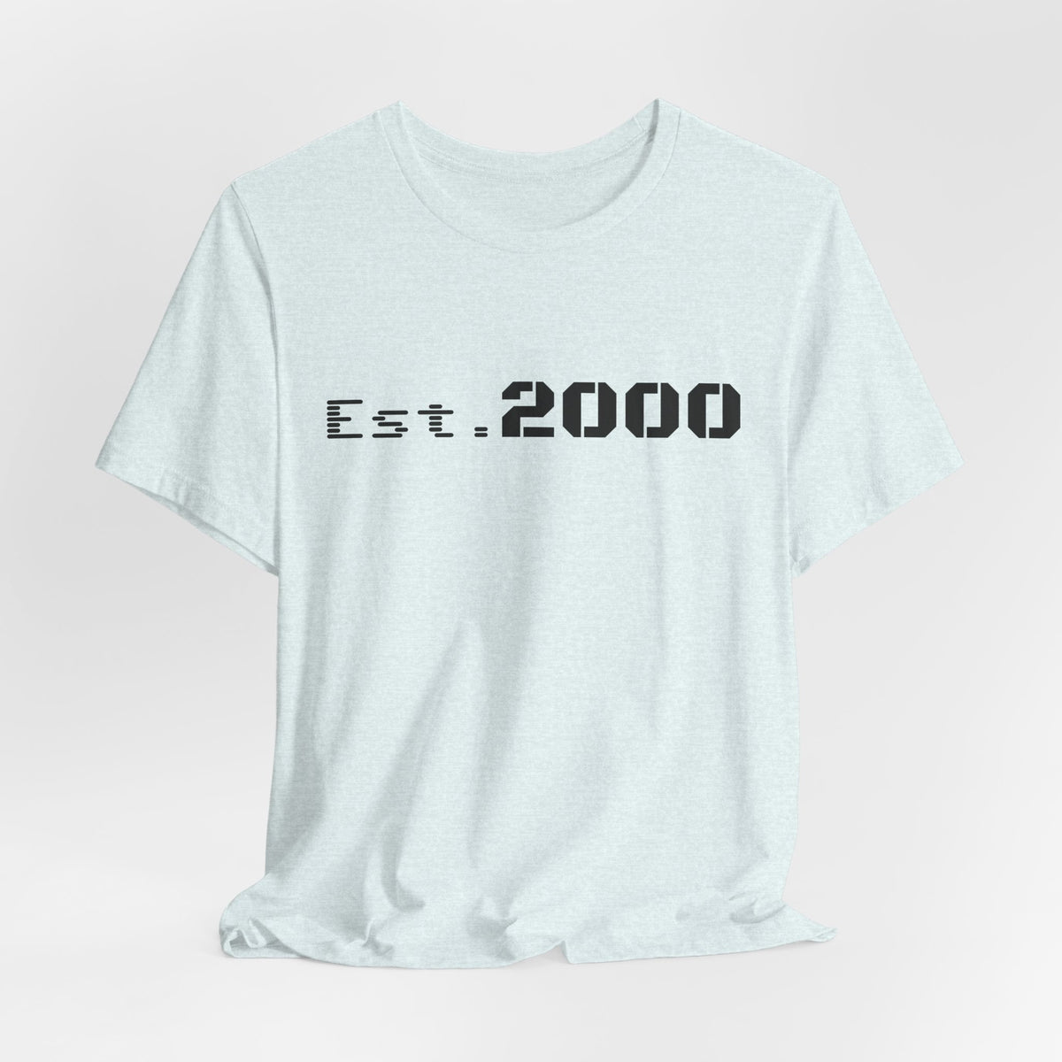Retro pixel design T-shirt by Printify, born in 2000, featuring a vintage-inspired graphic for a nostalgic look.