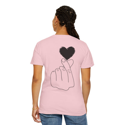 Unisex Garment-Dyed T-Shirt with Heart Design | Casual Trendy Wear for All Occasions