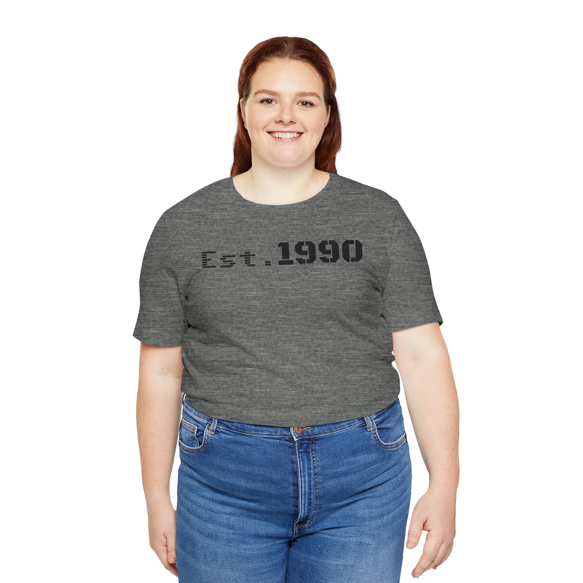 Unisex Est. 1990 Nostalgic Jersey Tee - Perfect Gift, Vintage Style, Retro Fashion, Birthday Celebration, Casual Wear - TRV