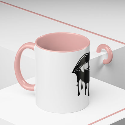 Vampire Lip Accent Coffee Mug - 11oz & 15oz - Unique Halloween Gift - TRV