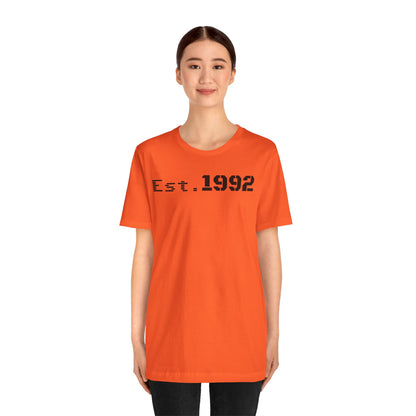Est. 1992 Short Sleeve Tee - Retro Unisex T-Shirt, Birthday Gift, Vintage Style Shirt, Casual Wear, Trendy Outfit