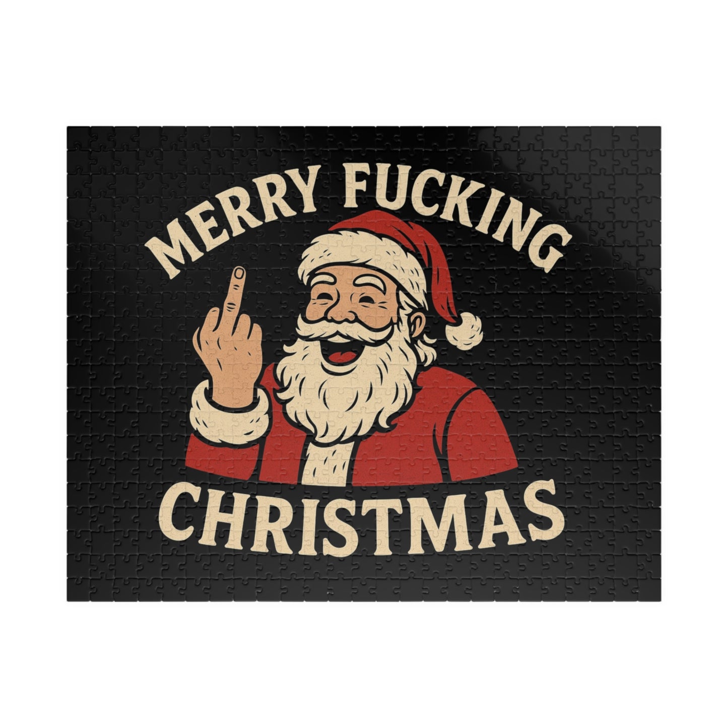 Merry Fucking Christmas Puzzle — Funny Santa Holiday Jigsaw (110–1014 pcs)