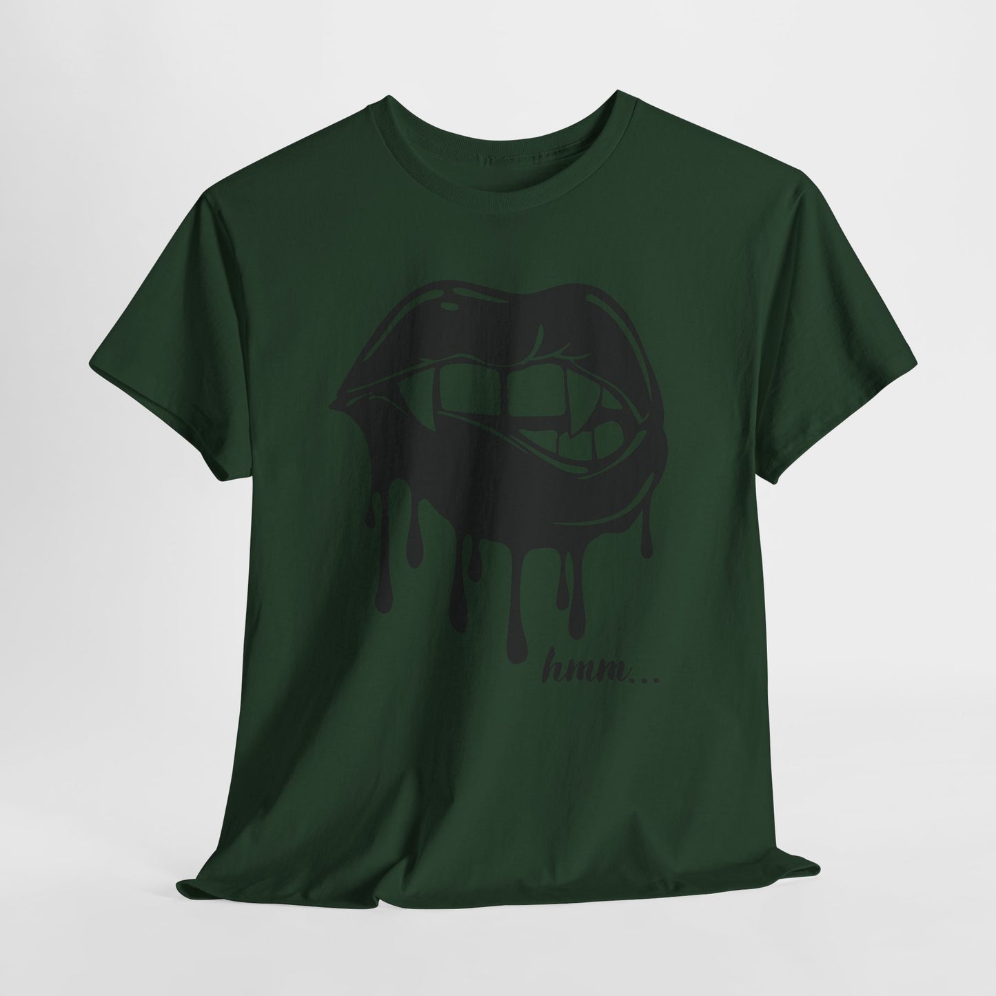 Edgy Graphic Tee - Dripping Lips Design - Unisex Heavy Cotton Tee