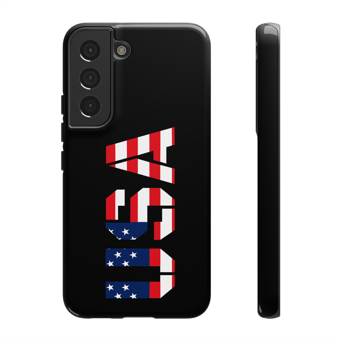 American flag phone case by Printify, patriotic tough phone case with bold flag design and protective cover for smartphones.