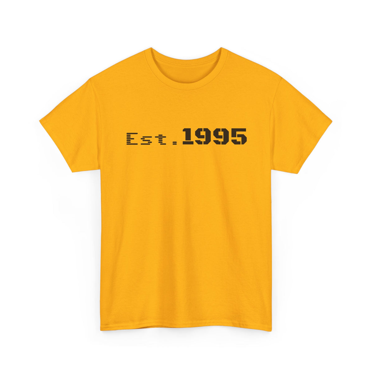 Vintage minimalist Est. 1995 T-shirt by Printify featuring a simple "Born in 1995" design on a classic cotton tee.