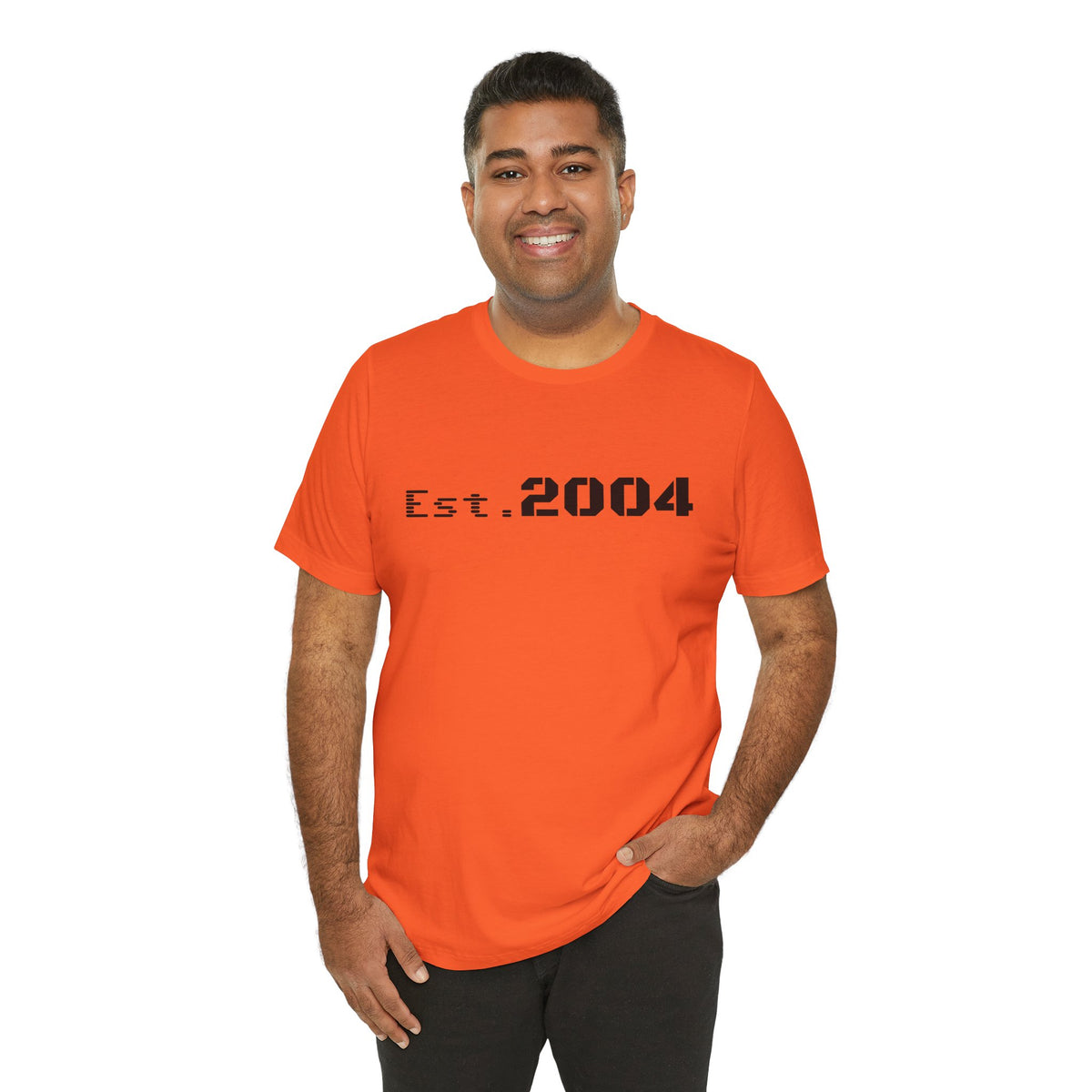 Minimal vintage Est. 2004 T-shirt by Printify featuring a simple design celebrating the birth year on a casual tee.