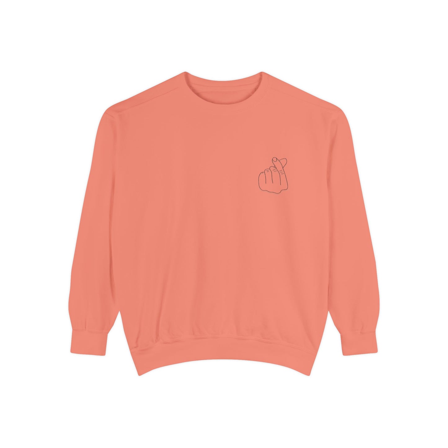 Minimalist Unisex Sweatshirt with Hand Design - Cozy & Stylish