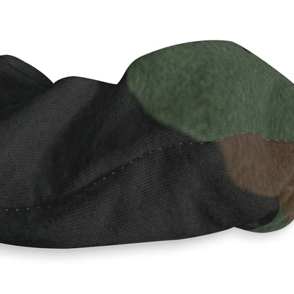 Camo Print Scrunchie — Military Green Camouflage Hair Accessory