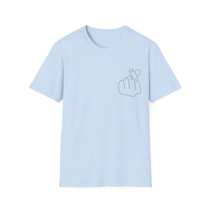 Trendy Unisex Softstyle T-Shirt with Love Hand Gesture Design
