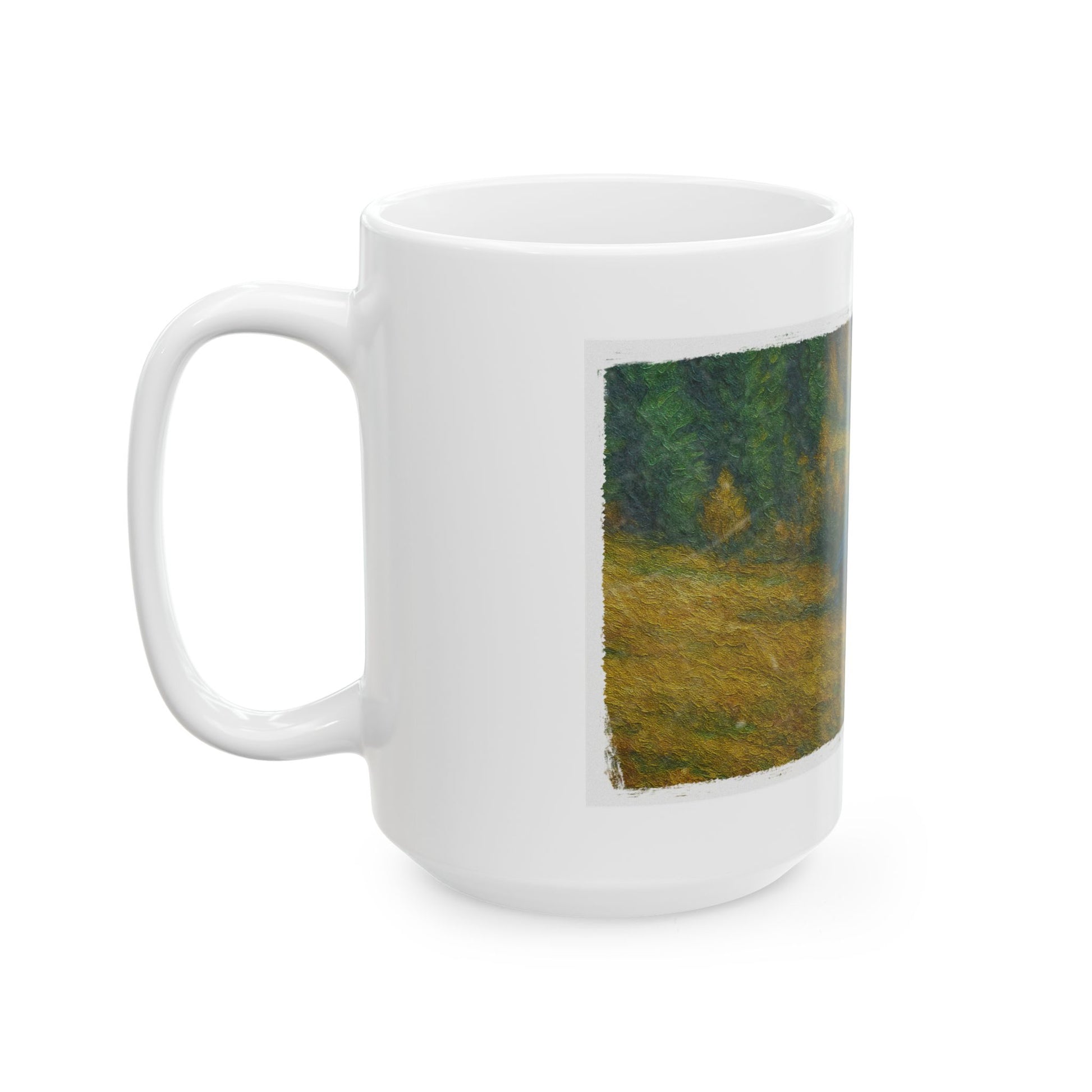 Rustic Cabin Ceramic Mug - Cozy Coffee Cup, Handmade Gift for Nature Lovers, Perfect for Home or Office, Great for Christmas, [...] - TRV
