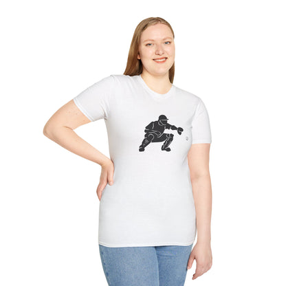 Baseball Catcher Unisex Softstyle T-Shirt, Sports Apparel, Gift for Athletes, Workout Gear, Casual Wear, Special Occasions