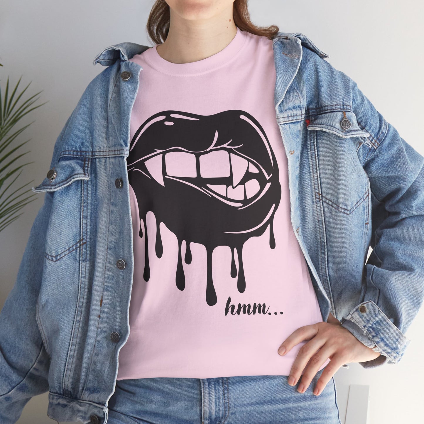 Edgy Graphic Tee - Dripping Lips Design - Unisex Heavy Cotton Tee
