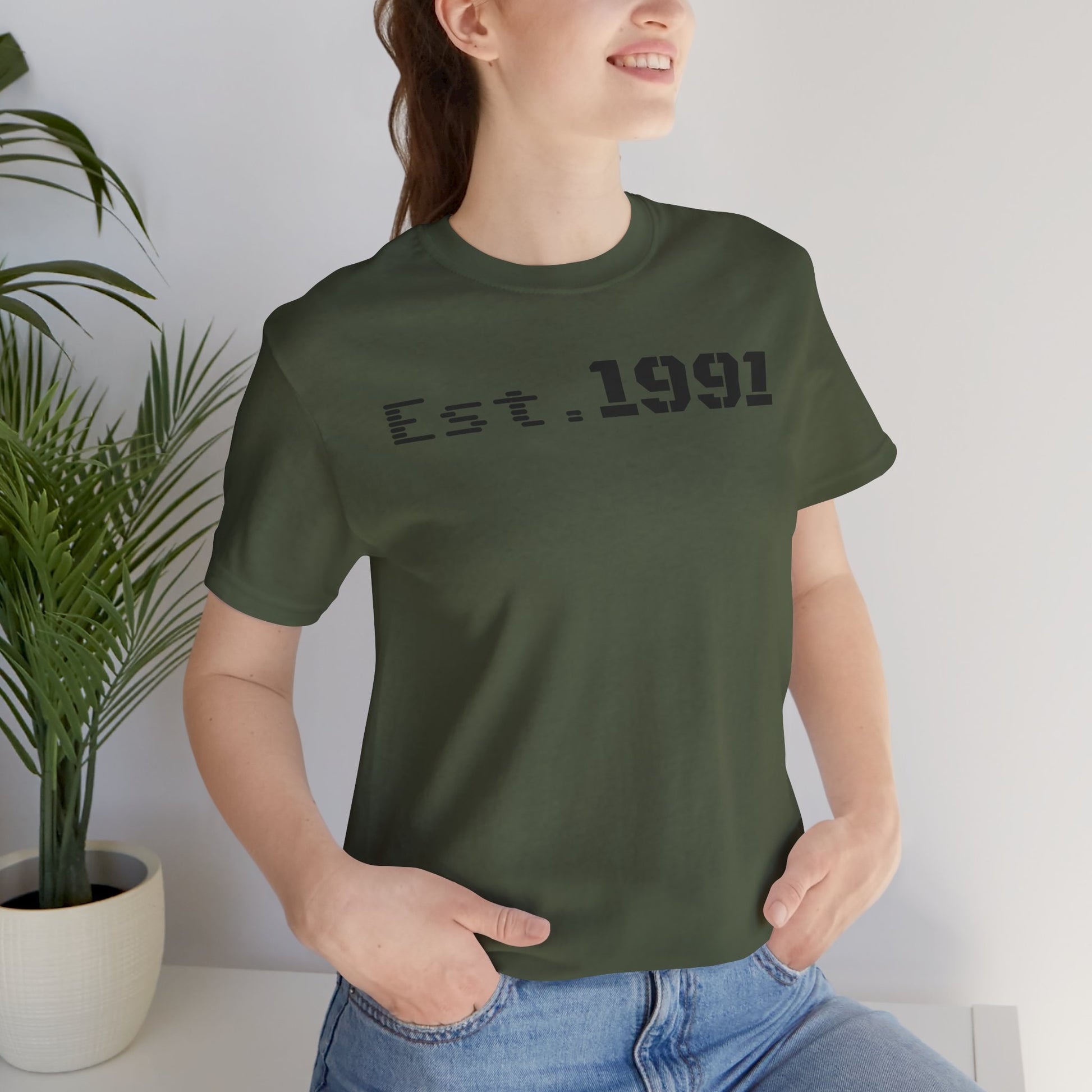 Established 1991 Unisex Jersey Tee | Vintage Anniversary Gift | Casual Wear, Birthday Shirt, Retro Style, Statement Tee, Gift for Him/Her - TRV