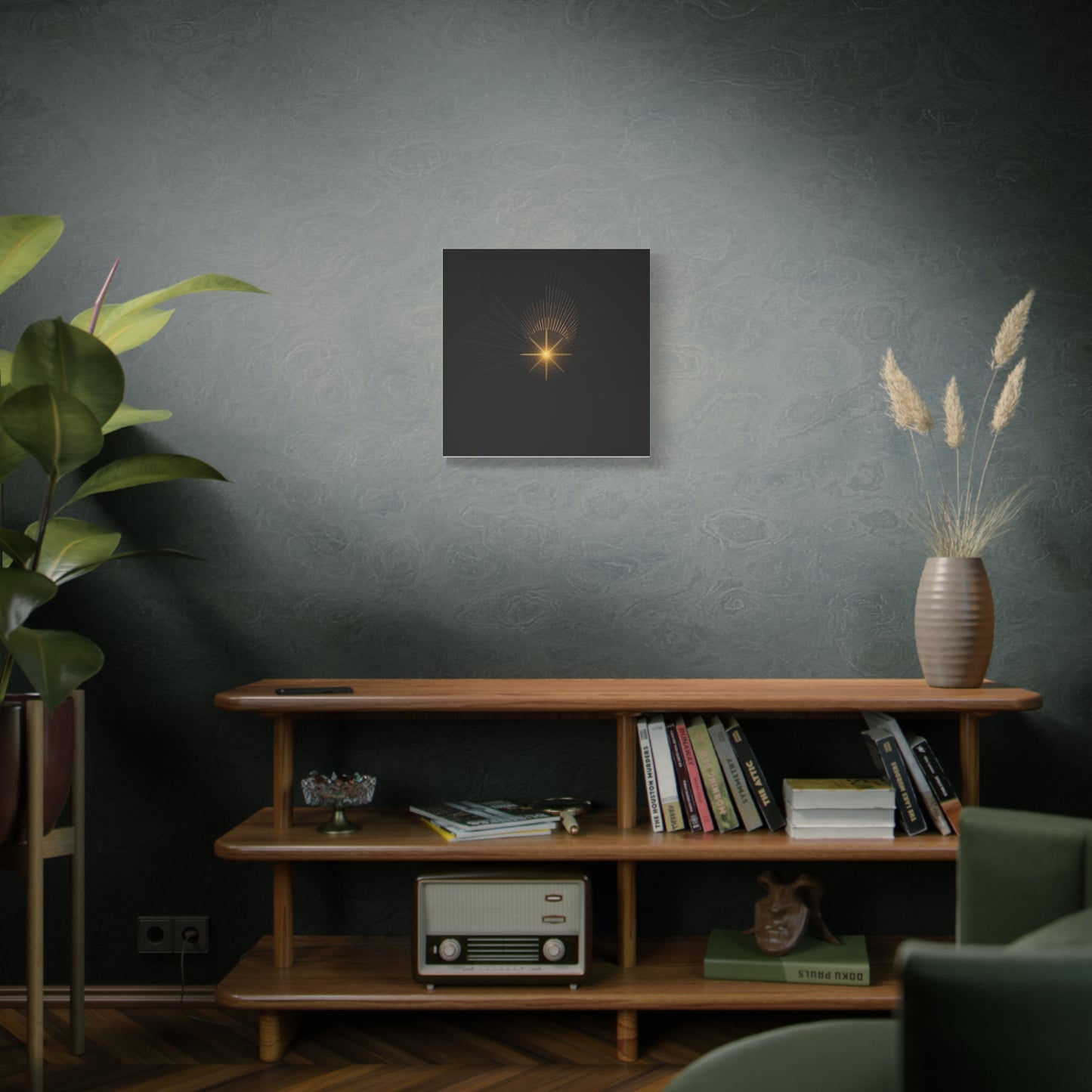 Abstract Golden Starburst Canvas