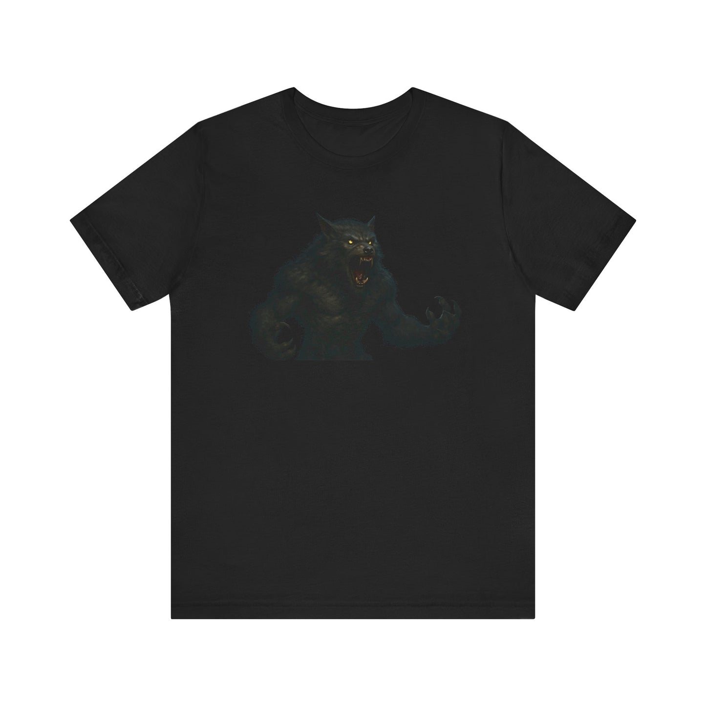 Werewolf Graphic Tee - Unisex Jersey Short Sleeve Shirt, Gift for Halloween, Casual Outfit, Animal Apparel, Unique T-Shirt