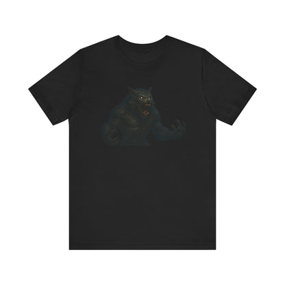 Werewolf Graphic Tee - Unisex Jersey Short Sleeve Shirt, Gift for Halloween, Casual Outfit, Animal Apparel, Unique T-Shirt