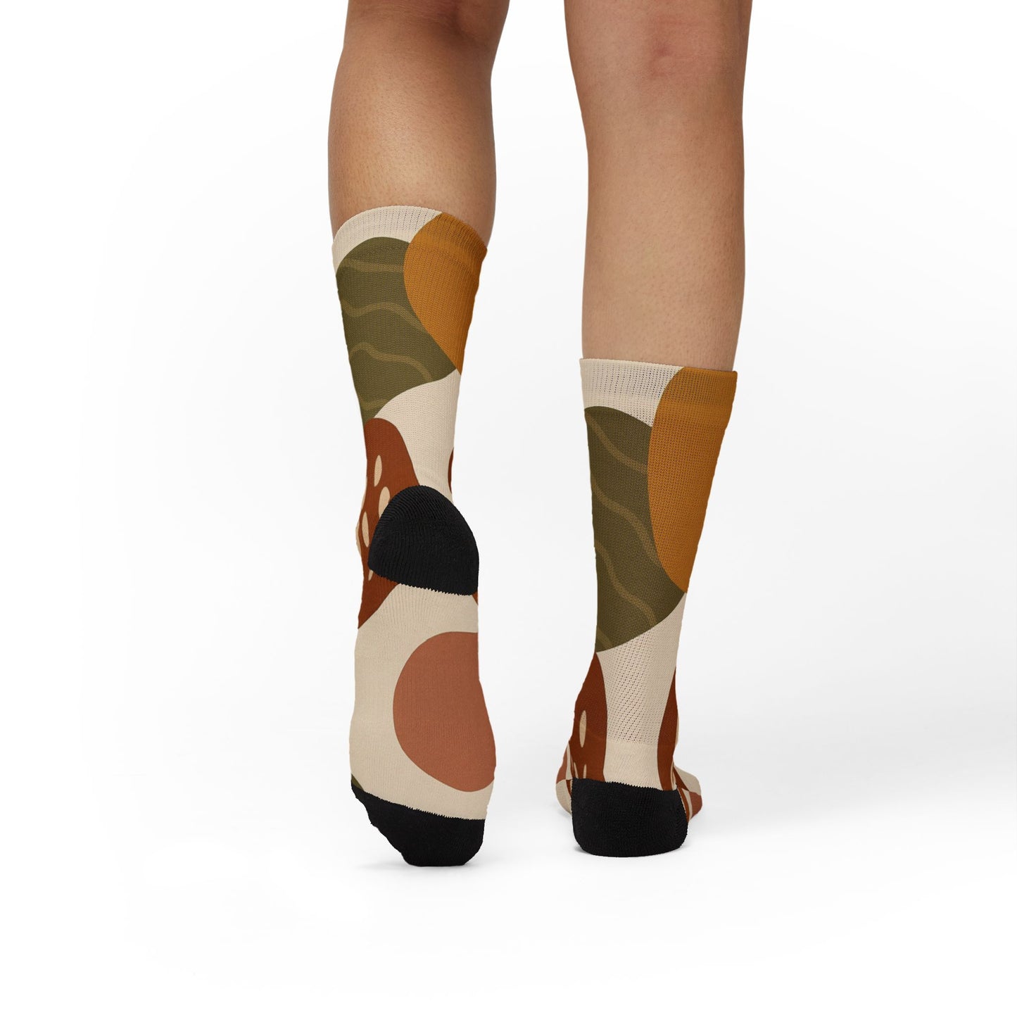 Abstract Floral Pattern Socks | Sublimation Crew Socks