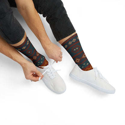 Southwestern Aztec Pattern Socks | Tribal Geometric Printed Socks