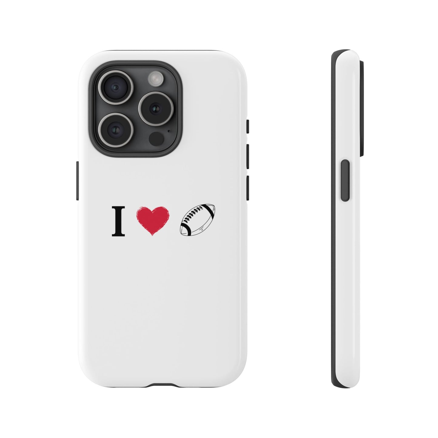 Football Love Phone Case - Tough Cases, Unique Sports Lover Gift, Personalized Cellphone Cover, Birthday Present, Sports Equipment - TRV