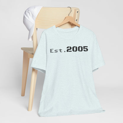 Est. 2005 Unisex Tee, Vintage T-Shirt, Custom Year Shirt, Birthday Gift, Casual Wear