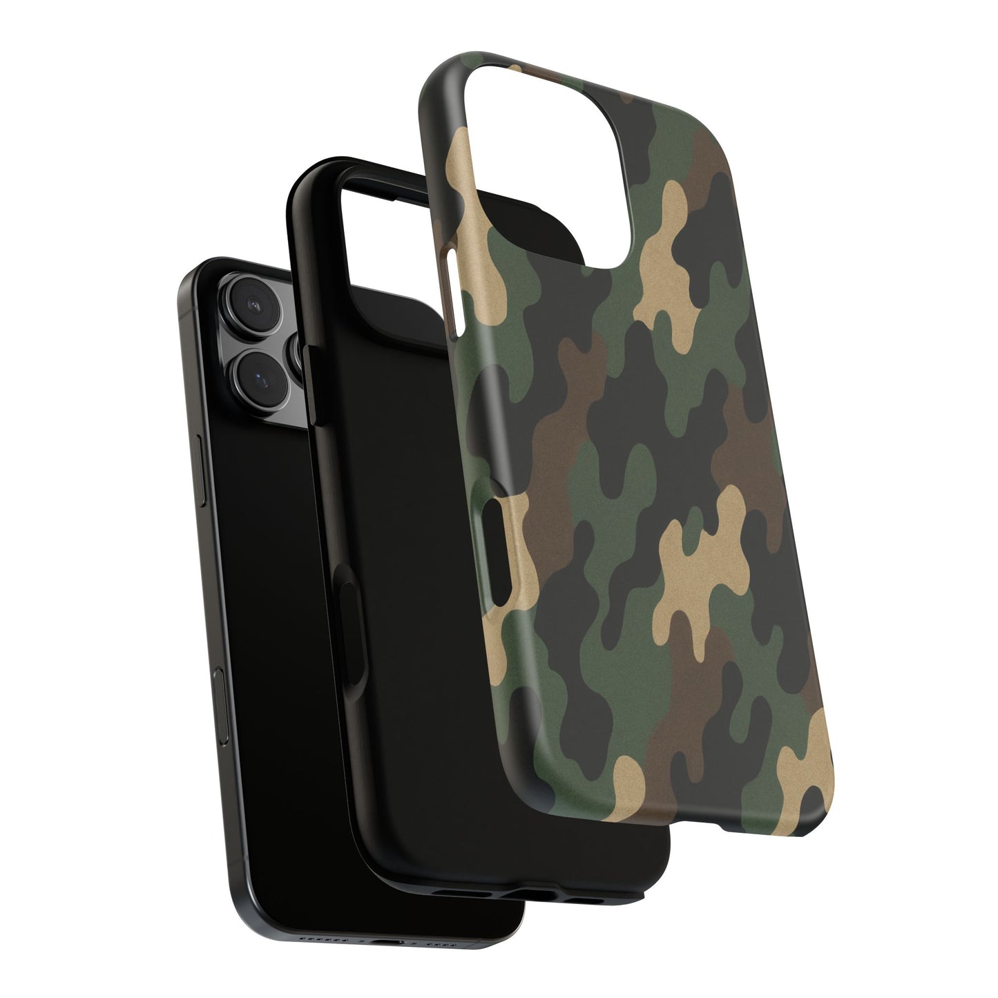 Camouflage tough phone case by Printify with rugged camo design, durable protective cover for smartphones.