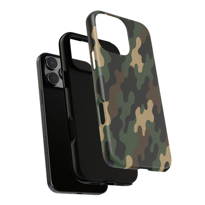 Camouflage tough phone case by Printify with rugged camo design, durable protective cover for smartphones.