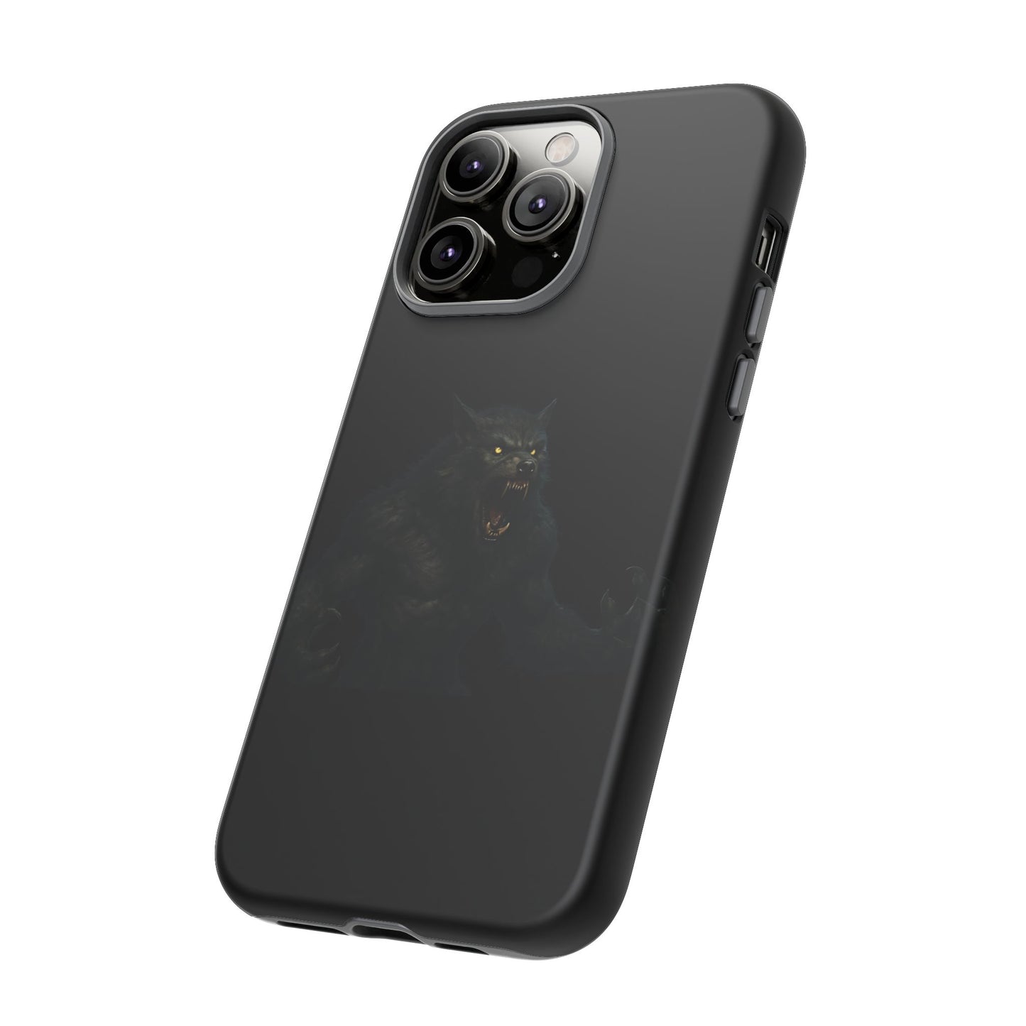 Werewolf Phone Case, Tough Cases, Black Panther Design, Gift for Animal Lovers, Phone Accessories, Fierce Phone Protection - TRV
