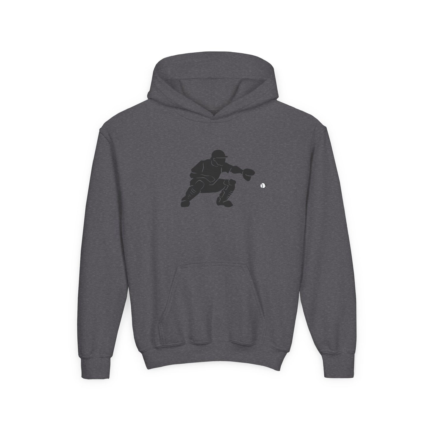 Youth Baseball Catcher Hoodie, Sporty Sweatshirt for Kids, Perfect Gift for Young Athletes, Team Spirit Gear, Sports Event Apparel