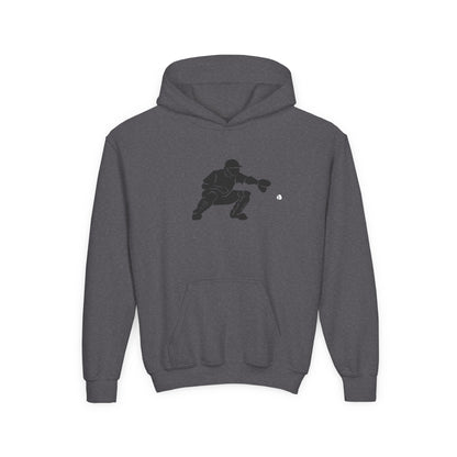 Youth Baseball Catcher Hoodie, Sporty Sweatshirt for Kids, Perfect Gift for Young Athletes, Team Spirit Gear, Sports Event Apparel