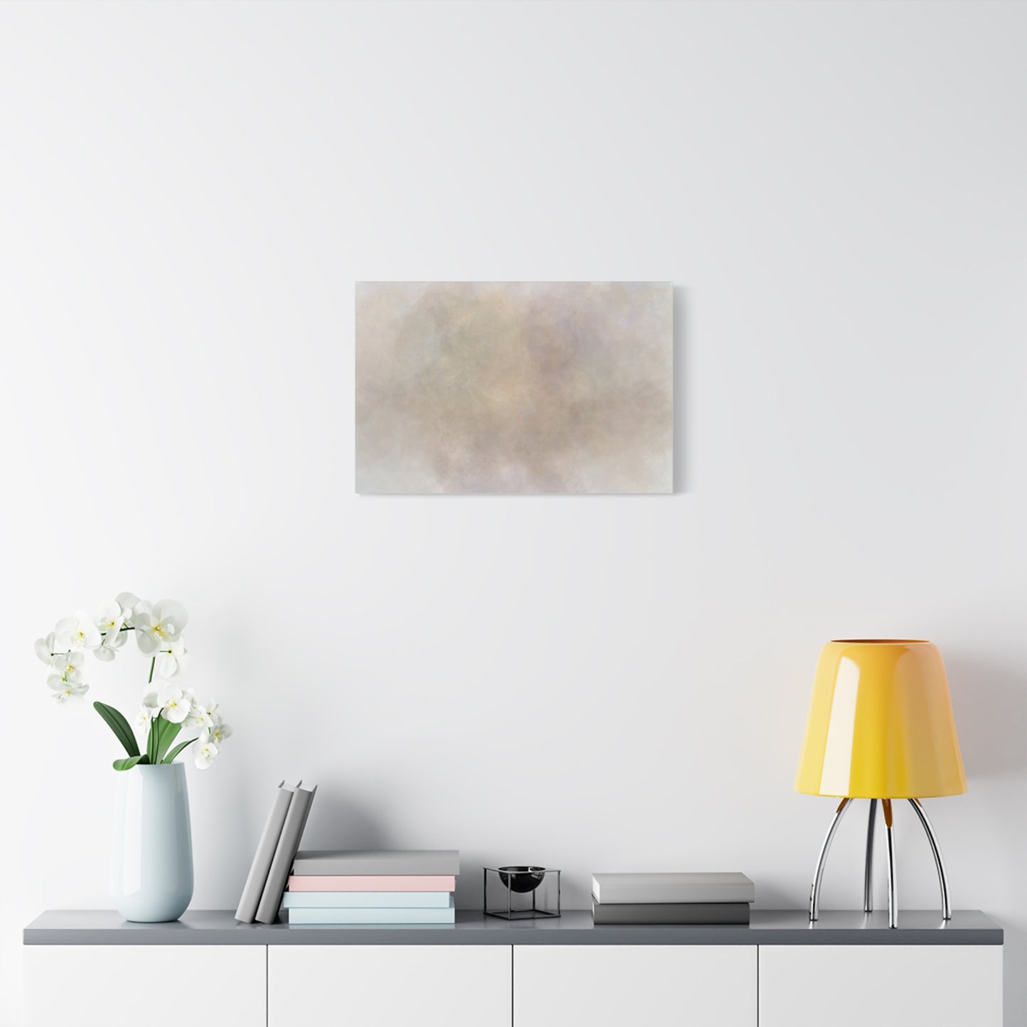 Soft Neutral Abstract Fog Canvas