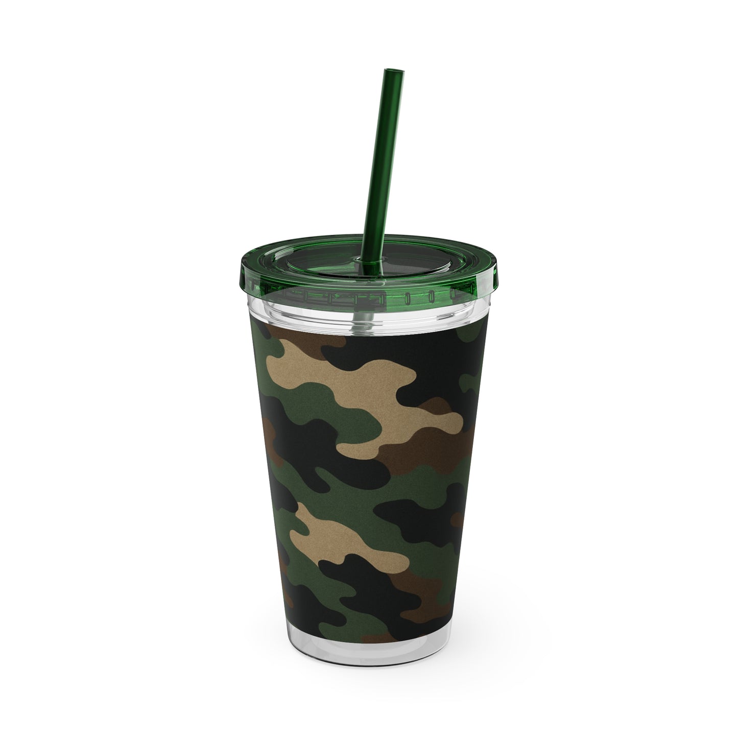Stylish Camo Tumbler, 16oz Cup with Straw, Perfect for Outdoor Adventures, Gifts for Him, Travel Mug, Eco-friendly Drinkware, Camping - TRV