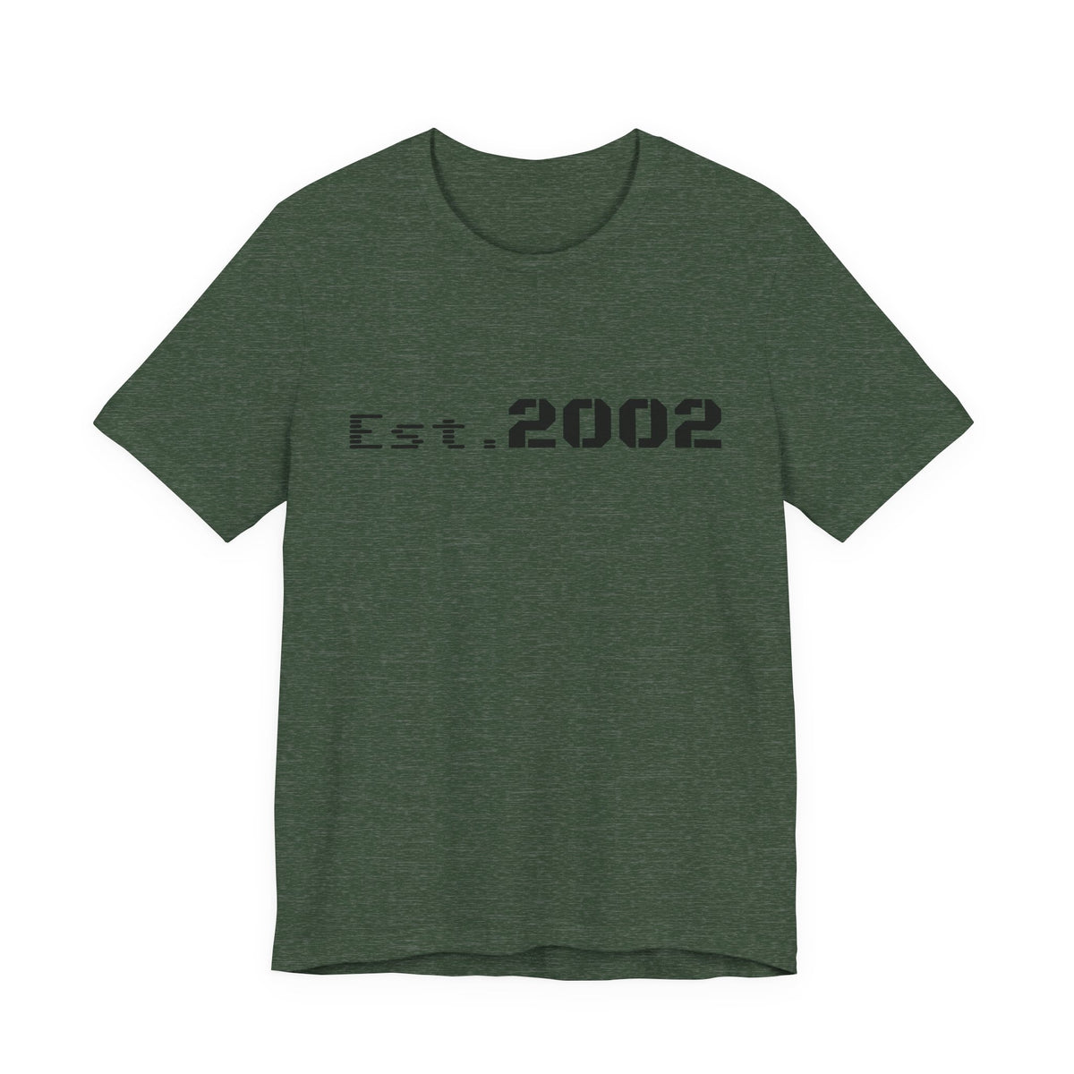 Vintage Est. 2002 T-Shirt by Printify featuring a classic anniversary design on a casual cotton tee.