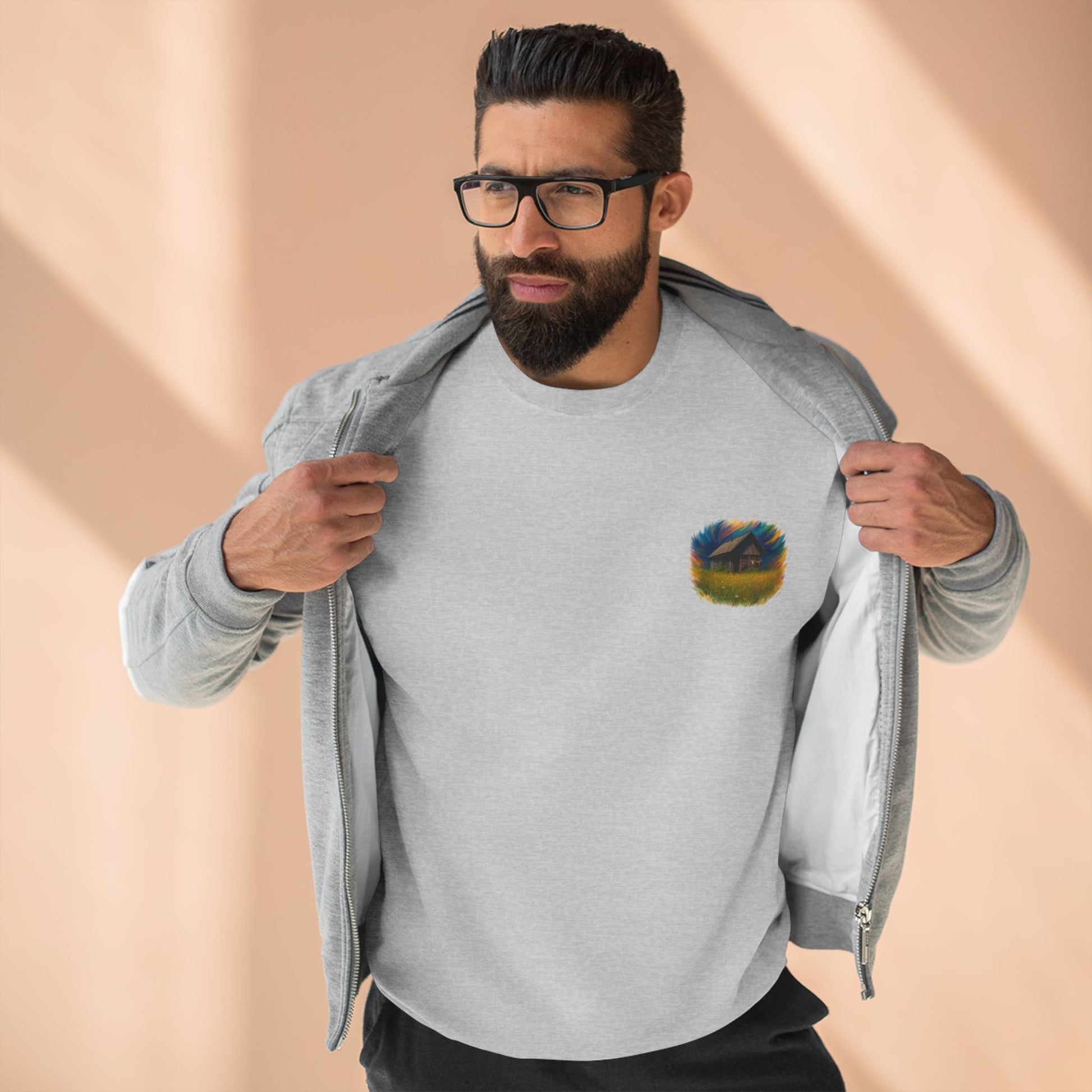 Cozy Dreamers Unisex Crewneck Sweatshirt, Artistic Sweatshirt, Gift for Nature Lovers, Vintage Vibe Apparel, Comfortable Layer, Casual Wear - TRV