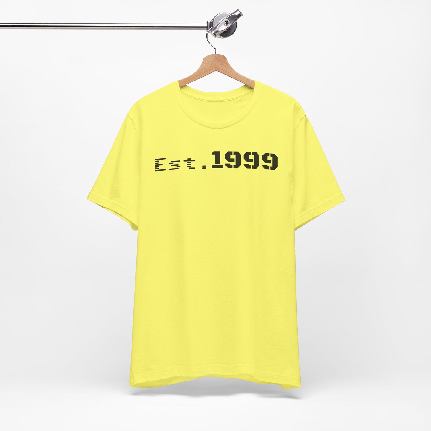 Est. 1999 Unisex Jersey Tee - Casual Birthday Gift, Vintage Style Shirt, Year Established Tee, Customizable Apparel, Unisex Gift