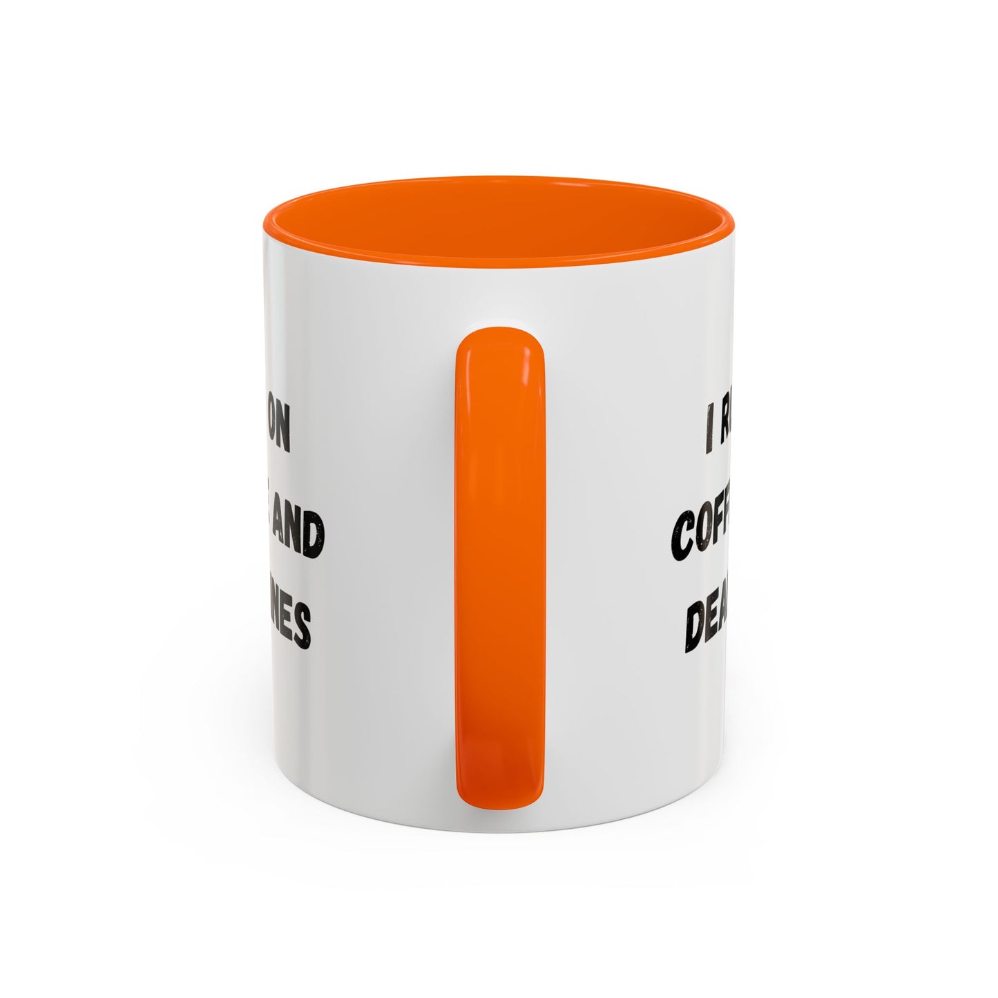 I Run on Coffee and Deadlines Mug, Motivational Coffee Cup, Office Mug, Gift for Writers, Caffeine Lover's Mug, Funny Coffee Cup