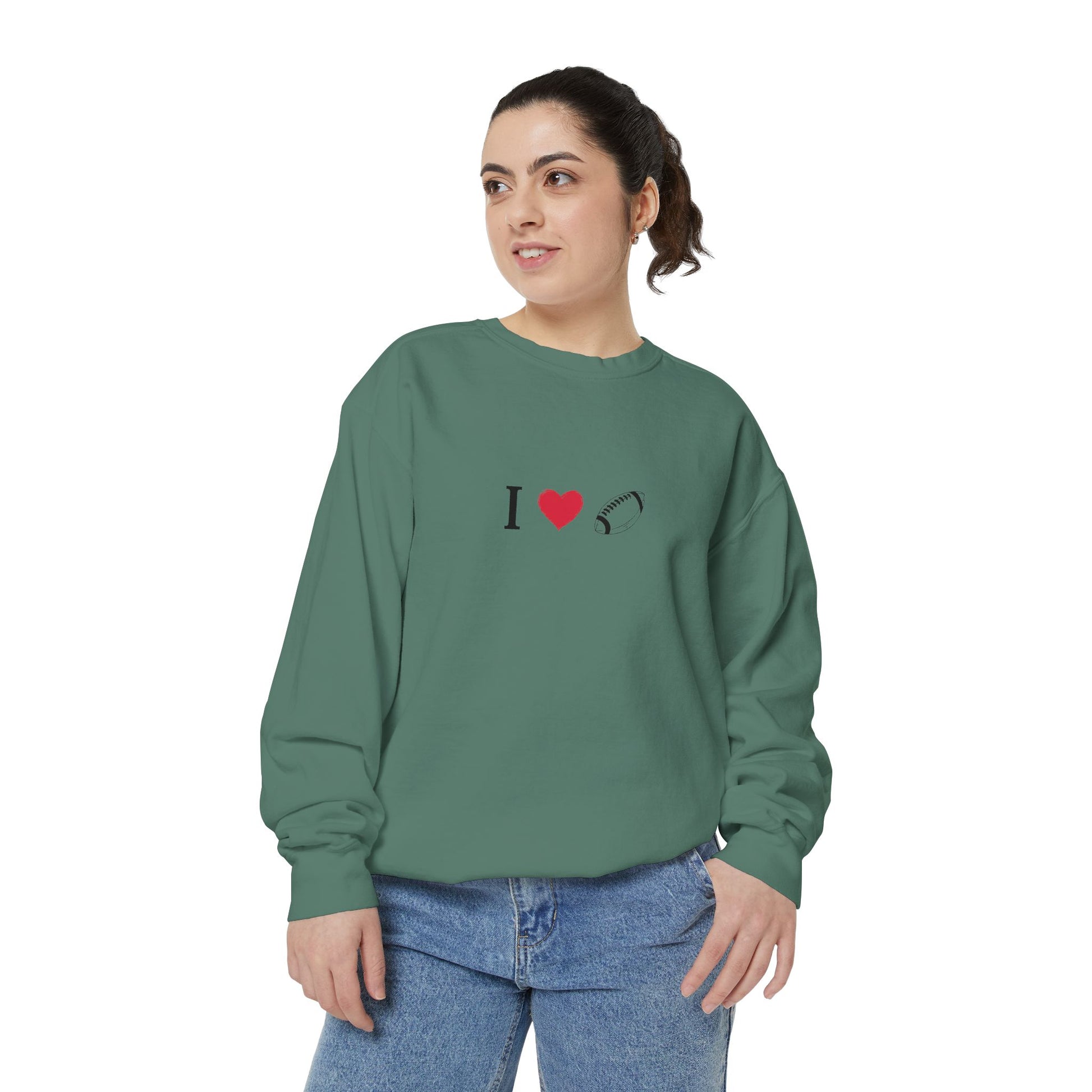 Unisex Sweatshirt, I love Football, Cozy, Perfect for Everyday Wear, Gift Idea for Friends, Couples, and Special Occasions - TRV