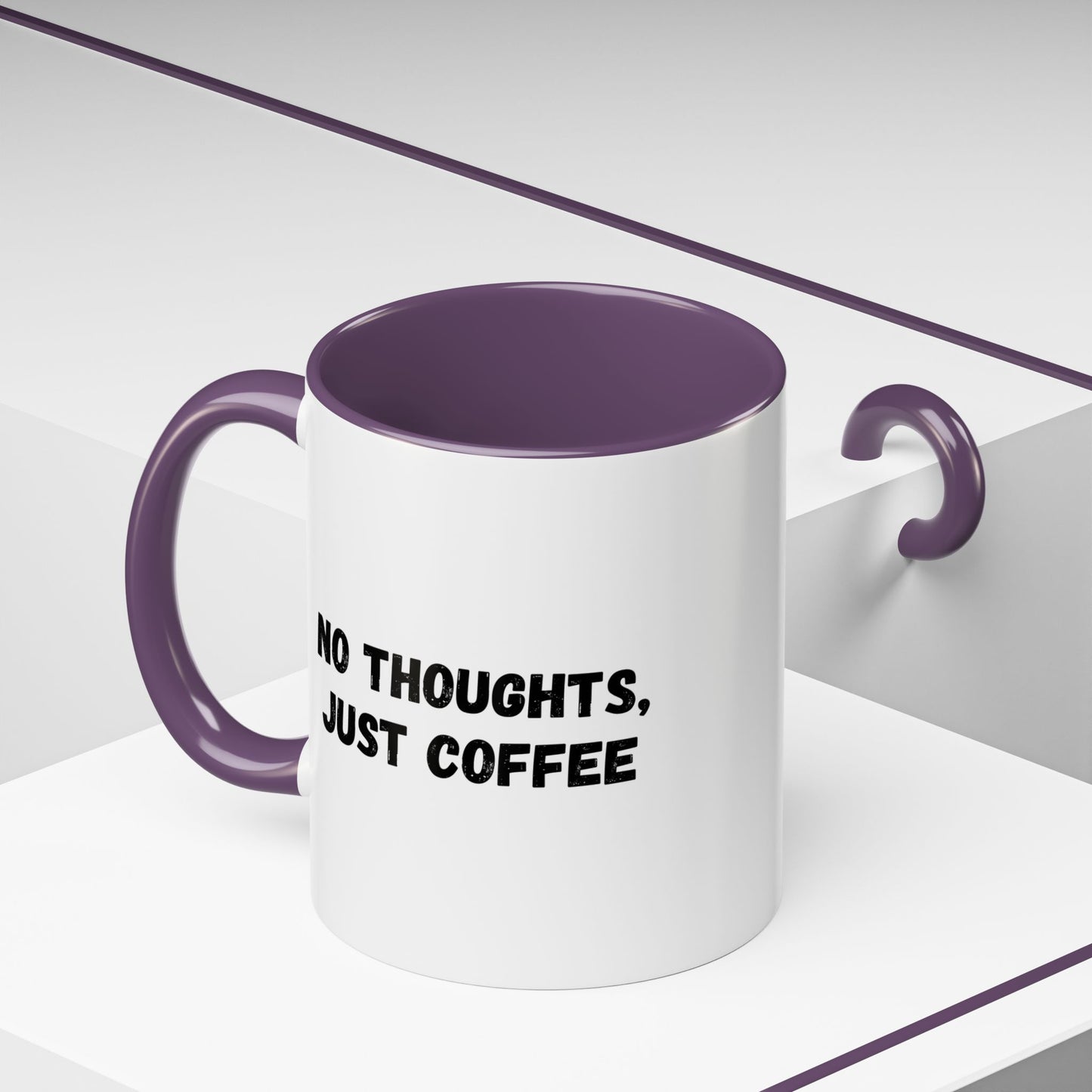 No Thoughts Just Coffee Mug - Fun Coffee Cup, Perfect for Coffee Lovers, Gift for Birthdays, Office Essentials, Unique Caffeine Lover's