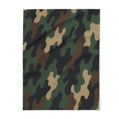 Camouflage Arctic Fleece Blanket for Cozy Comfort, Tactical Gift, Camping Blanket, Home Decor, Outdoor Adventures