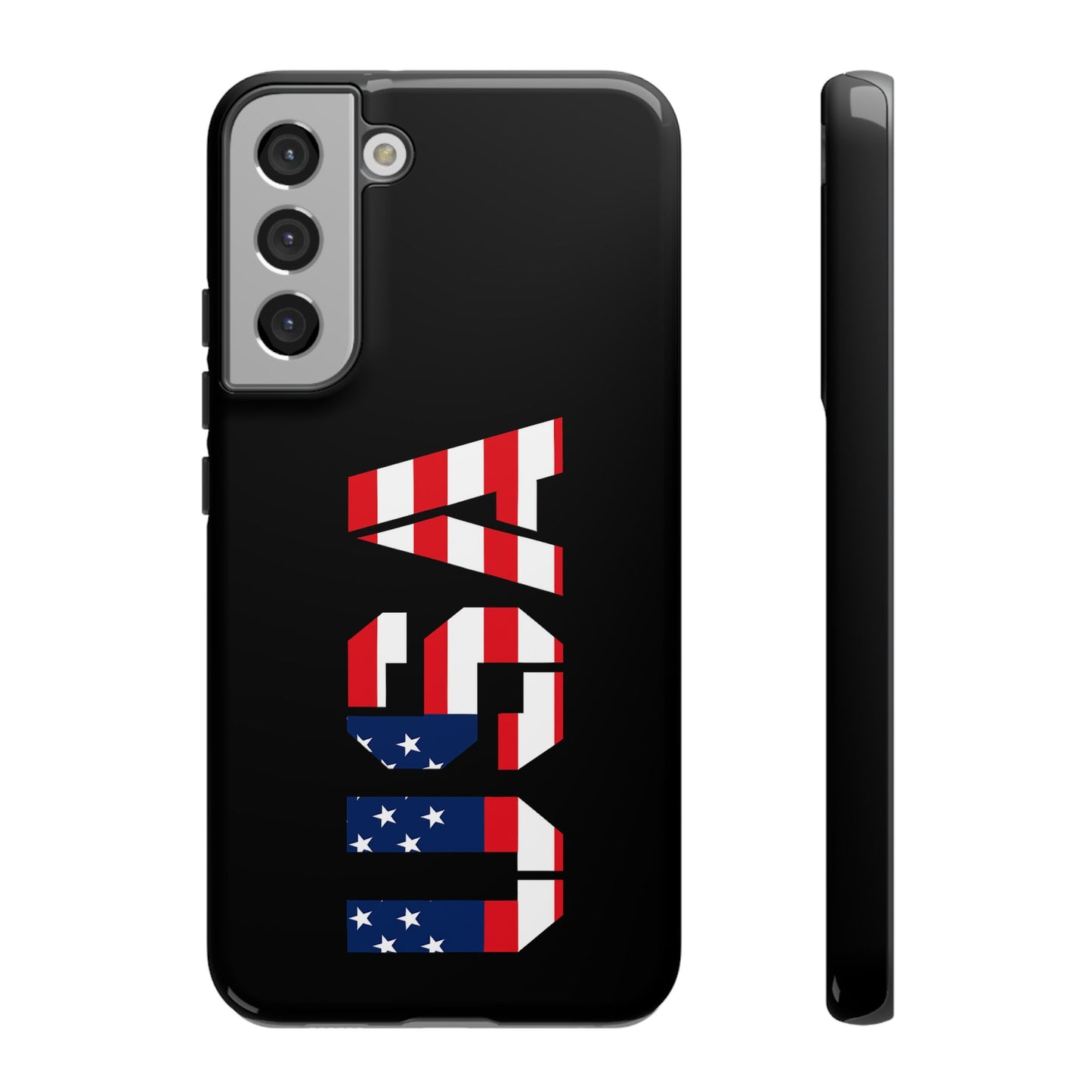 USA patriotic American flag phone case by Printify, rugged protective cover with bold flag design for smartphones.