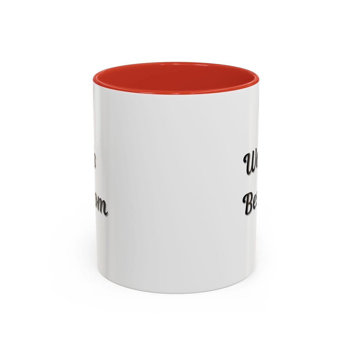 Black-trim ceramic mug with "World's Best Mom" accent lettering, ideal as a Mother's Day gift from Printify.