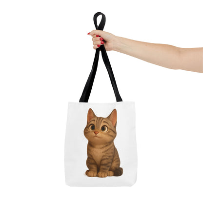 Cute Cat Tote Bag - Perfect for Animal Lovers, Eco-Friendly Carryall, Beach Bag, Shopping Tote, Gift for Cat Owners - TRV