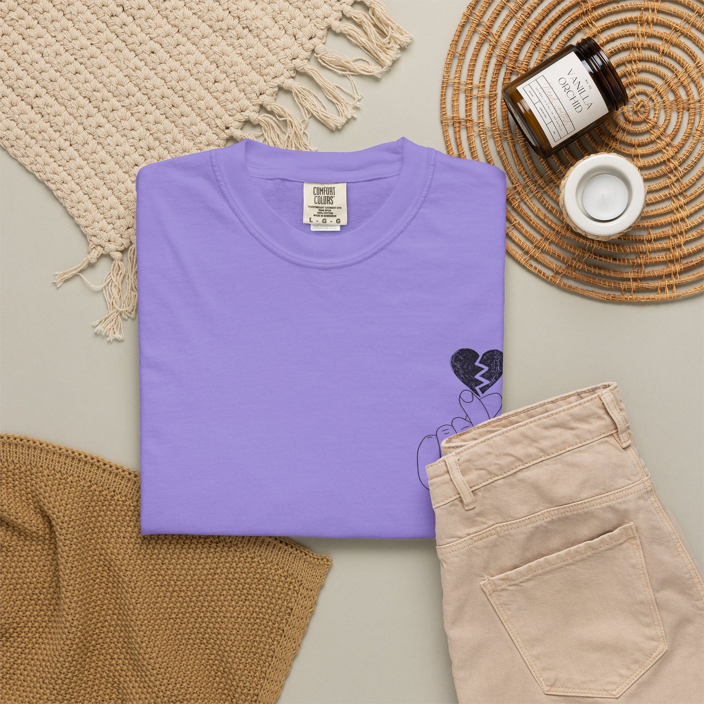 Heartbreak Unisex Garment-Dyed T-Shirt - Trendy Casual Tee for Self-Expression