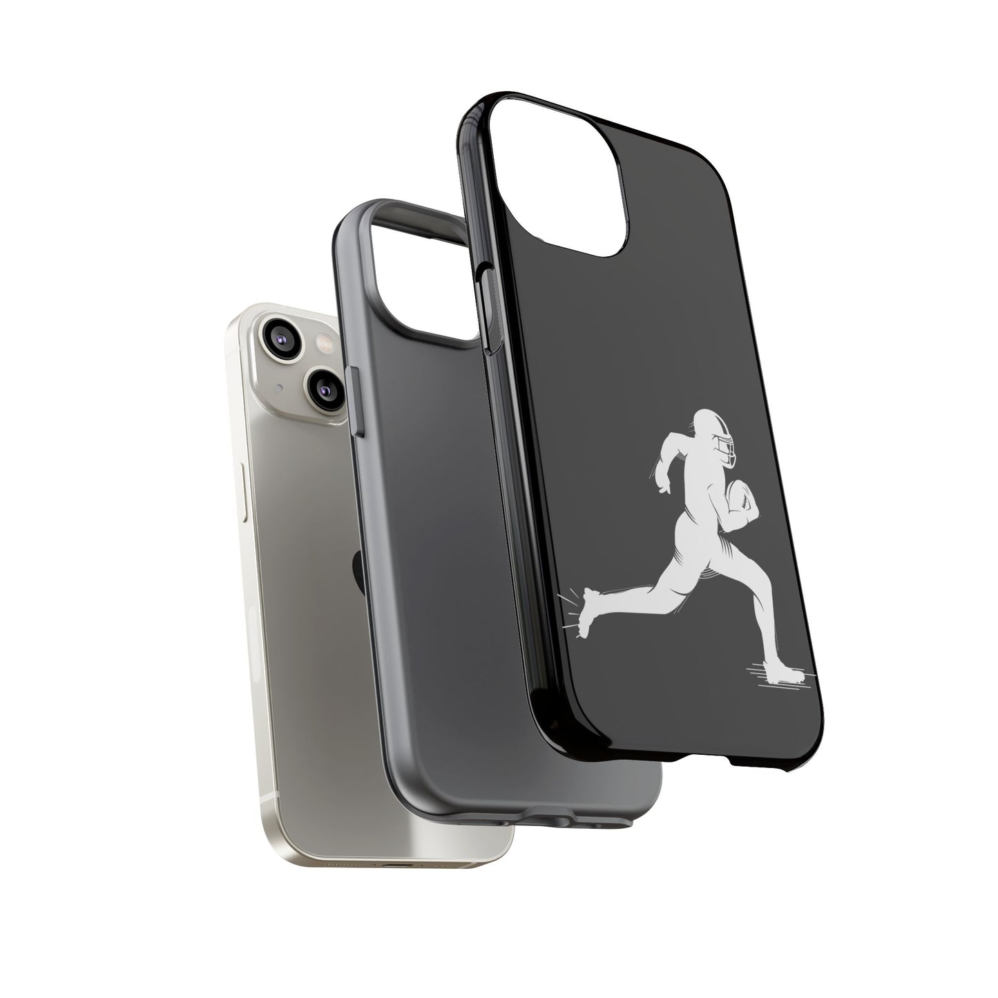 Football Player Phone Case, Tough Cases, Sports Phone Cover, Gift for Athletes, iPhone & Samsung Accessories, Running Player Design - TRV