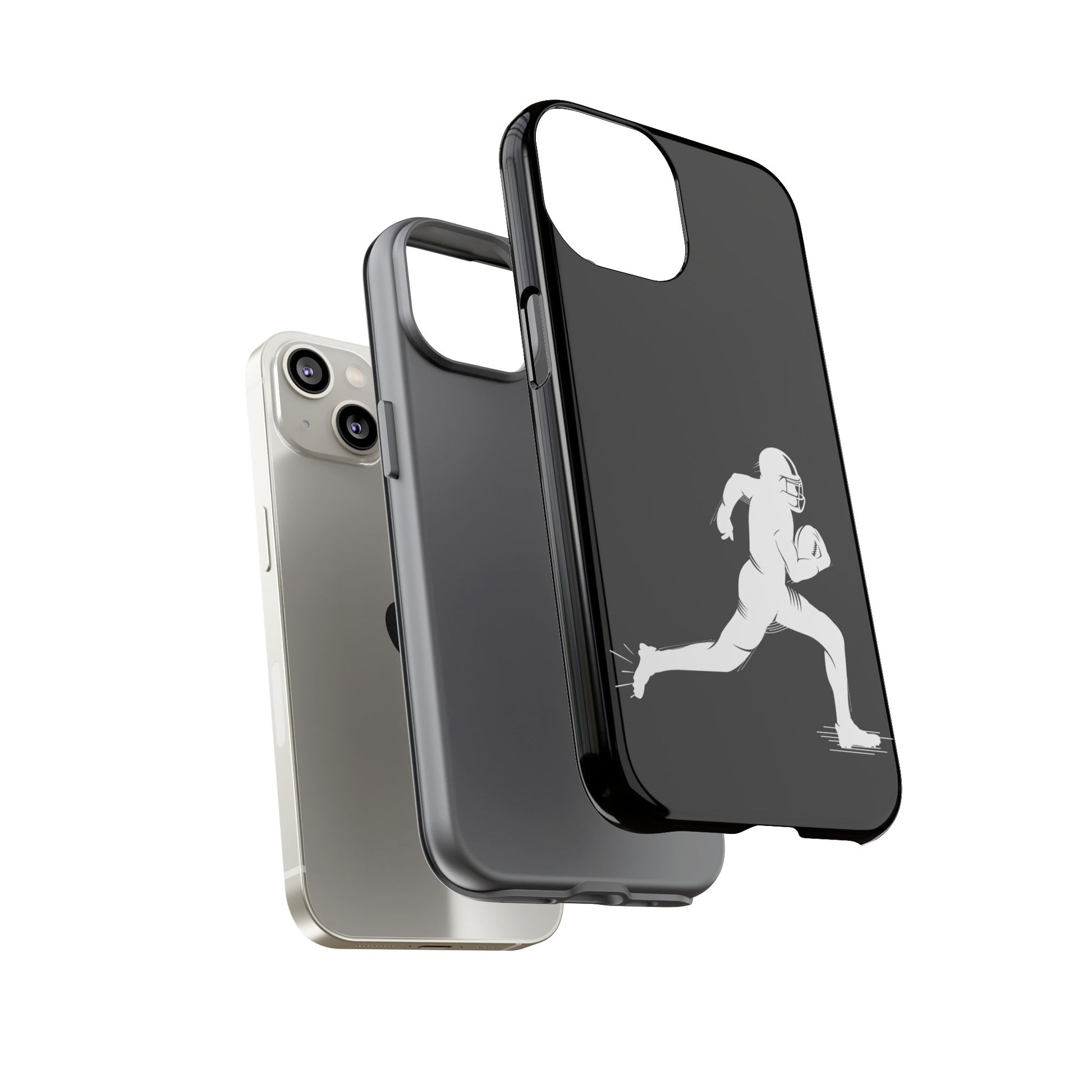 Football Player Phone Case, Tough Cases, Sports Phone Cover, Gift for Athletes, iPhone & Samsung Accessories, Running Player Design - TRV