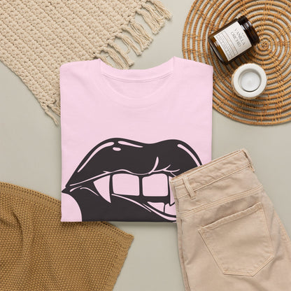 Edgy Graphic Tee - Dripping Lips Design - Unisex Heavy Cotton Tee