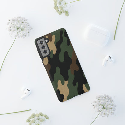 Camouflage Phone Case, Tough Phone Cover, Military Style Accessory, Protective Case for Men, Gifts for Soldiers - TRV