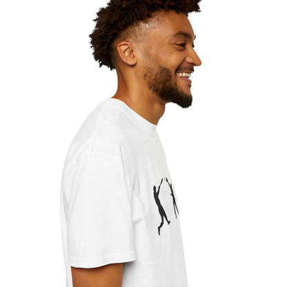 Black baseball silhouette T-shirt featuring a minimal baseball players graphic design, casual fit, printed by Printify.