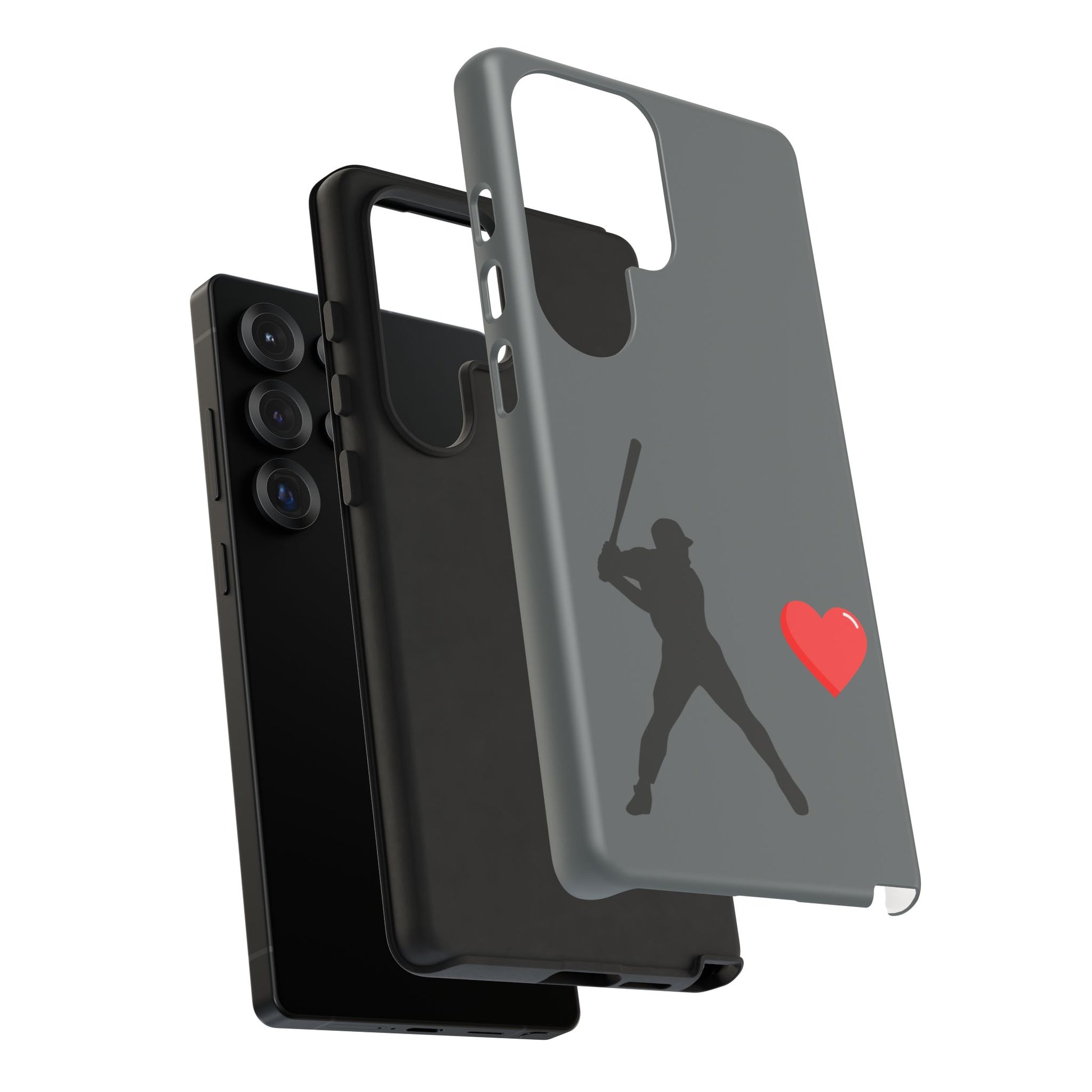 Printify Baseball Love phone case featuring sports-themed design, durable protector for smartphones, ideal for sports fans and dads.