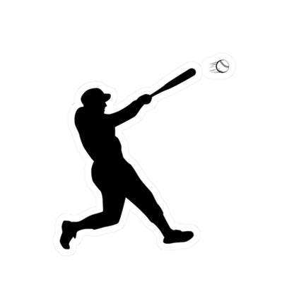 Baseball Player Kiss-Cut Stickers | Sports Decor, Laptop Stickers, Gift for Baseball Fans, Sports Enthusiast Accessories - TRV