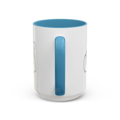 Minimal Korean finger heart accent mug by Printify, 11oz or 15oz ceramic coffee mug with simple heart design on white background